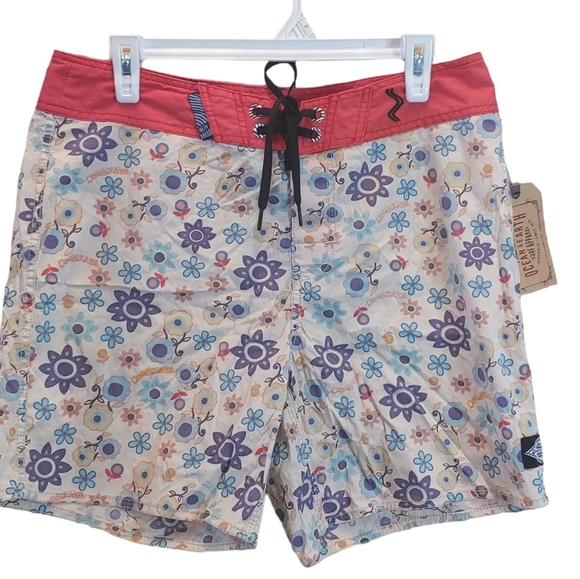 Ocean & Earth Men Swimwear surf board coastal beach multicolor short size 32 NWT - Picture 1 of 9